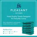Pleasant Home Bath Towels Set of 6 (24 x 50) 100% Cotton, 515 GSM | Lightweight, Soft & Highly Absorbent Luxury Towels for Bathroom | for Gym, Pool & Spa | 6 Pack, Teal