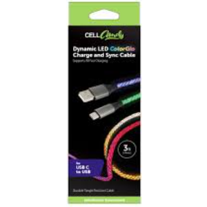 Dynamic Led Charge And Sync Cable 3Ft, Pack of 2 Dynamic Led Charge And Sync Cable 3Ft, Pack of 2
