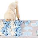 Snuffle Mat for Small Large Dogs Nosework Feeding Mat (23.6" x 39.4") Easy to Fill and Machine Washable Training Mats Pet Activity/Toy/Play Mat, Great for Stress Release - M (Grey)