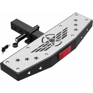 Hitch Step Trailer Hitch Step Fit for 2 Inch Receiver with Pin Lock, Textured Powder Coated, Stainless Steel Panel, 350lbs Maximum Load (Silver) Hitch Step Trailer Hitch Step Fit for 2 Inch Receiver with Pin Lock, Textured Powder Coated, Stainless Steel Panel, 350lbs Maximum Load (Silver)