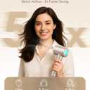 Hair Dryer, 160,000 RPM High-Speed Ionic Blow Dryer with Diffuser, Professional Hairdryer for Fast Drying, 500 Million Negative Ions, Low Noise Compact Hair Blow Dryer for All Hair Types, Gold