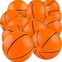 Fovths 12 Pieces Inflatable Basketball Beach Balls 11 Inch Blow Up Basketball Party Supplies Swimming Pool Toys for Summer Water Games Birthday Sports Theme Party Favors