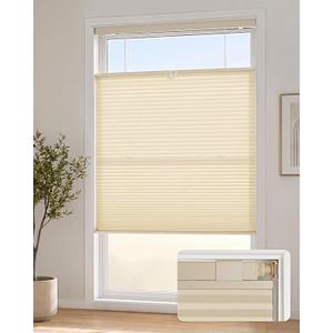 Lazblinds TDBU Cellular Shades, 27" W X 64" H, Beige