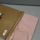 OVZME Blush Pink Sheer Curtains 36 inch Length 2 Panels Set, Light Filtering Voile Rod Pocket Short Window Curtians for Bathroom Living Room Farmhouse Small Windows, Each 42Wx36L Inches