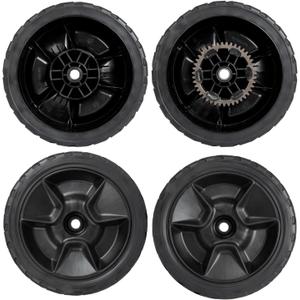Front & Rear Wheel Kit for Honda HRN216 Lawnmower  2 Front Wheels (44710-VR8-N00ZA) & 2 Rear Wheels (42710-VR8-N00ZA), OEM Genuine Replacement
