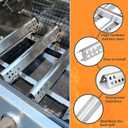 Hisencn Grill Replacement Parts for Charbroil Advantage Series 4 Burner 463344116, 466344116 Gas Grill, 14 3/8" Grill Burners Tube,15 1/2" Heat Plate Tent Shield,Adjustable Carryover Tube,G361-0003-W1