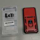 LeYi for Galaxy S25-FE Case, S25 FE Screen Protector Tempered Glass X 2 with S25 FE Phone Case, Samsung Galaxy S25 FE Phone Case Magnetic Stand, Shock Proof Cover para Samsung S25 FE, Red+Black