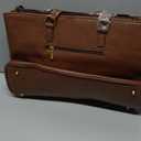 LOVEVOOK Vintage Leather Work Tote - 15.6 Inch Laptop Bag for Women, Waterproof Business Bag & Office Briefcase (Brown)