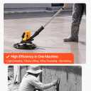 VEVOR Electric Power Trowel, 800W Concrete Finishing Machine Corded with Mixing Rod, 6-Speed Adjustable 120–200 RPM, Steel & Plastic Trowel Discs, Extension Handle, Floor Smoothing Cement Finisher
