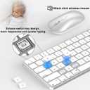 Bluetooth Keyboard and Mouse for Mac, Rechargeable, Mini Size, Ultra Slim, Quiet Typing, 4 Level DPI, Wireless Keyboard and Mouse Compatible with Mac, iPad, iPhone, MacBook Air/Pro