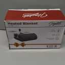 Homemate Heated Blanket Electric Throw - 50"x60" Heating Blanket Throw 1/2/4/6/8 Hours Auto-Off 10 Heat Levels Over-Heat Protection Soft Flannel Sherpa ETL Certification (06 - Pink(striped))