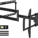 MOUNTUP Long Arm TV Wall Mount for Most 37''-82'' TVs, Corner TV Wall Mount with 30'' Extension Full Motion TVs Mount with Swivel Tilt Max VESA 600x400mm Load Up to 88 LBS, Fit 16/18/24'' Stud MU0019