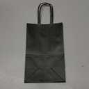 MESHA Kraft Gift Bags 200 Pack 5.25x3.75x8 Inch Small Black Paper Bags with Handles Bulk for Small Business,Birthday,Party,Wedding,Retial,Shopping Bag