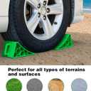 PAHTTO Wheel Chocks 4 Pack, RV Chocks with Handles for RV Trailer Camper Car Truck, Wheel Block Stopper for Tire, Strong RV Wheel Chocks Hexagonal Honeycomb Structure, RV Trailer Accessories, Green