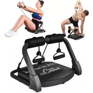 Ab Machine Ab Workout Equipment Sit Up Machine & Exercise Equipment Ab Crunch Machine for Stomach Workout Ab Core Trainer Abdominal Machine for Home Gym with Resistance Bands