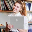 Ctosree 3 Pcs Aesthetic 3 Ring A4 Binder Linen Photocard Binder End of The Year Student Gifts Large Sturdy Hardcover 2 Large Linen Pockets Office and School(Blue, Black, Gray,8.5 x 11, 1",Cute)