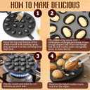 Fumete Walnut Cookie Mold Maker - 2 Sets (32-Hole Total) Oreshki Walnut Treat Pans, Non-Stick Aluminum Alloy Stove-Top Cookie Pan Set for Russian & Eastern European Treats