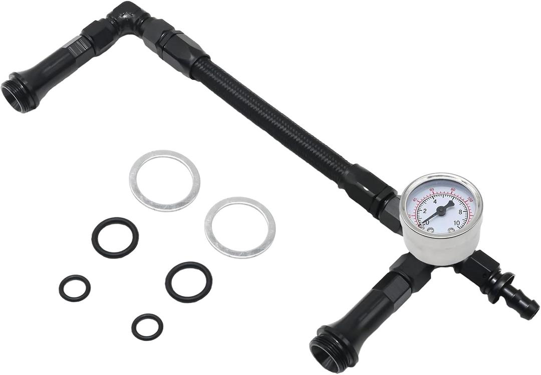 4150 Fuel Braided Line AN6 Automotive Replacement Fuel Lines Carburetor Equipped With Pressure Gauge Replacement for Holley