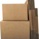 Amazon Basics Moving Boxes Kit, Small and Medium Cardboard Box Combo, Packing and Shipping Supplies, Assorted Sizes, Brown, 15-Pack