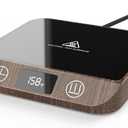 Coffee Mug Warmer, Fast Heating & Constant Temperature Control, 6-Temp Settings, 1-12H Timer, Candle Warmer, Compatible with Various Cups for Coffee, Tea, Milk (Wood)