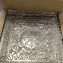 Art3d Drop Ceiling Tiles, Glue up Ceiling Tiles, 2'x2' Plastic Sheet in Antique Gold (12-Pack, 48 Sq.ft), 24"x24"