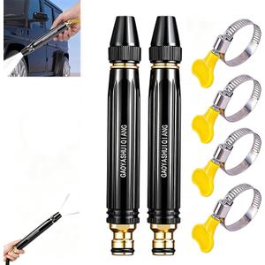 Home High-Pressure Car Wash Water Gun with Booster Nozzle, Home High-Pressure Car Wash Water Gun with Booster Nozzle and Hose, for Watering Plants and Vegetables, and Car Washing (2PCS)