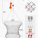 VEVOR Double Ring Crab Trap, 24 inch Top, 20 inch Bottom, Two Rings Crab Kit, Foldable Fishing Net with Gauge, 60 ft Rope, Wire Grid Bottom, Rock and Blue Crab, Dock & Pier Crabbing, 2 Set