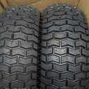 13x5.00-6 Rubber Lawn Mower Tire and Wheel, 2 Pcs Replacement 13x5-6nhs Riding Mowers Lawn Pneumatic Tire with Bearing Bore 3/4" & 5/8", 3" -4.5" Centered Hub