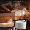 Ceramic Cat Water Fountain, 2.2L/74oz Automatic Pet Drinking Fountain for Indoor Cats and Small Dogs, Ultra Quiet, BPA-Free, Cat Water Dispenser with Filter – Easy to Clean