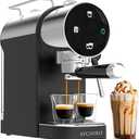 Aychiro 20 Bar Espresso Machine, Compact Espresso Maker with Milk Frother, Touchscreen Latte Maker with Detachable Drip TrayWater Tank, Built-in Handle for Home and Office Use