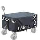 Waterproof Camping Wagon Cover, Rain Cover for Wagon Push-Pull Wagon Rain Cover Canopy Folding Stroller Trolley Cart Accessories UV Resistant Cover for Garden Camping Picnic (37.8 L*25.6W*19.7H)