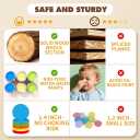 Wooden Montessori Toys for 1, 2,3 Year Old: 3 in 1 Fine Motor Skills, Learning Color Matching Sorting Sensory - Easter Basket Stuffer for Toddler Boy Girls - 18 Month