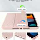 Fycyko Compatible with iPad (A16) 11th Generation 11 Inch 2025 Case, Slim Stand Cover for iPad 10th 10.9 Inch 2022 with Pencil Holder, Cute Polka Dot Aesthetics Design Protective Cover-Pink