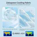 Cooling Blanket for Dogs - Q-MAX>0.4 Waterproof Pet Throw Blanket Bed Cover, Non-Slip Dog Blankets for Couch Protector, Washable Furniture Cover for Summer, Blue,30x40