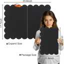 Scalloped Bulletin Board 24 x 18 Inches Felt Pin Board, Black