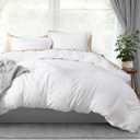 Utopia Bedding Duvet Cover Queen Size - 3 Piece with Zipper Closure - 1 Comforter Cover 90X90 Inches & 2 Pillow Shams 26X 9Inches (White) Comforter Not Included