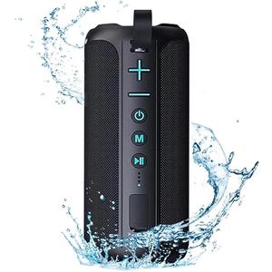 ZZA Portable Bluetooth Speaker, Powerful Crystal Clear Sound, IPX6 Waterproof, RGB Lighting Effects, Lighted Buttons, All Day Playtime, TWS Paring, Wireless Speaker for Home, Party, Outdoor, Beach