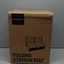 Sheenive Stadium Seats for Bleachers with Back Support, Bleacher Seats with Backs and Cushion Wide, Padded Portable Folding Comfort Stadium Chair with Shoulder Strap, Perfect for Sports Events (Black)