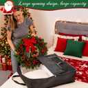 SATINIOR 4 Pack Christmas Wreath Storage Container Card Slot Durable Handles and Double Zipper Storage Container Large Square Gift Bag Organizer for Holiday Xmas Garland Decoration (Oxford,24 Inches)