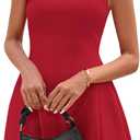 PRETTYGARDEN Summer Dresses for Women 2026 Elegant Classy Spring A Line Business Casual Work Graduation Cocktail Short Dress (Red, XXL)