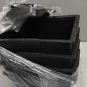 ANNKUT Bed Risers 6 Inch Heavy Duty,Oversized Couch Risers, Extra Wide Furniture Risers for Sofa Table Desk Headboard Chair Lifting,Rectangle Risering Blocks Support 6000 lbs(4 Pack Black)