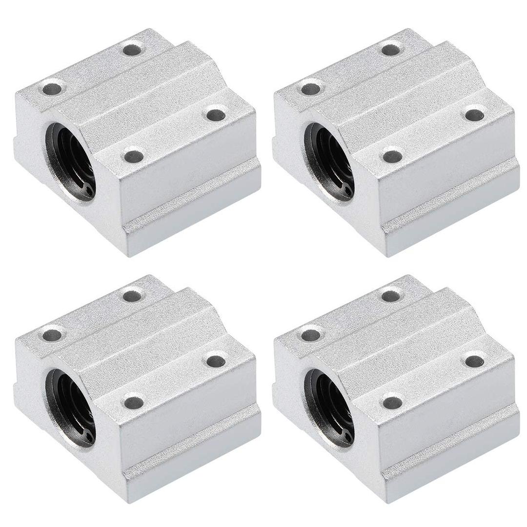 Uxcell SCS8UU Linear Ball Bearing Slide Block Units, 8mm Bore Dia (Pack of 4)