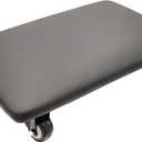 Roller Seat 360 Degree Rotating Low Stool with Wheel Chair PU Leather Universal Swivel Wheels Stool for Home Office Fitness and Garage (Rectangle Black)