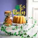 2 x St.Patrick Theme Oh Baby Cake Topper, Baby Shower/Baby Baptism/Gender Reveal Party Decorations Supplies