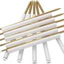 Vicenpal 10 Pcs 7'' Head Gutter Screws with 5" Plastic Ferrule Durable Gutters Nails and Spikes Easy-to-Install Secure Gutter Fasteners for Sagging Gutters and Maintenance (White)