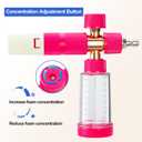 Foam Cannon Dual-Connector Accessory,Pressure Washer Double Tip Attachment for Foam Cannon,Car Wash Cleaning Foam Cannon with 1/4” Quick Connector,2 Small Foam Cannon