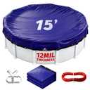 21 Foot Round Winter Pool Cover,12Mil Thicker Heavy Duty,Winch Closing Kit