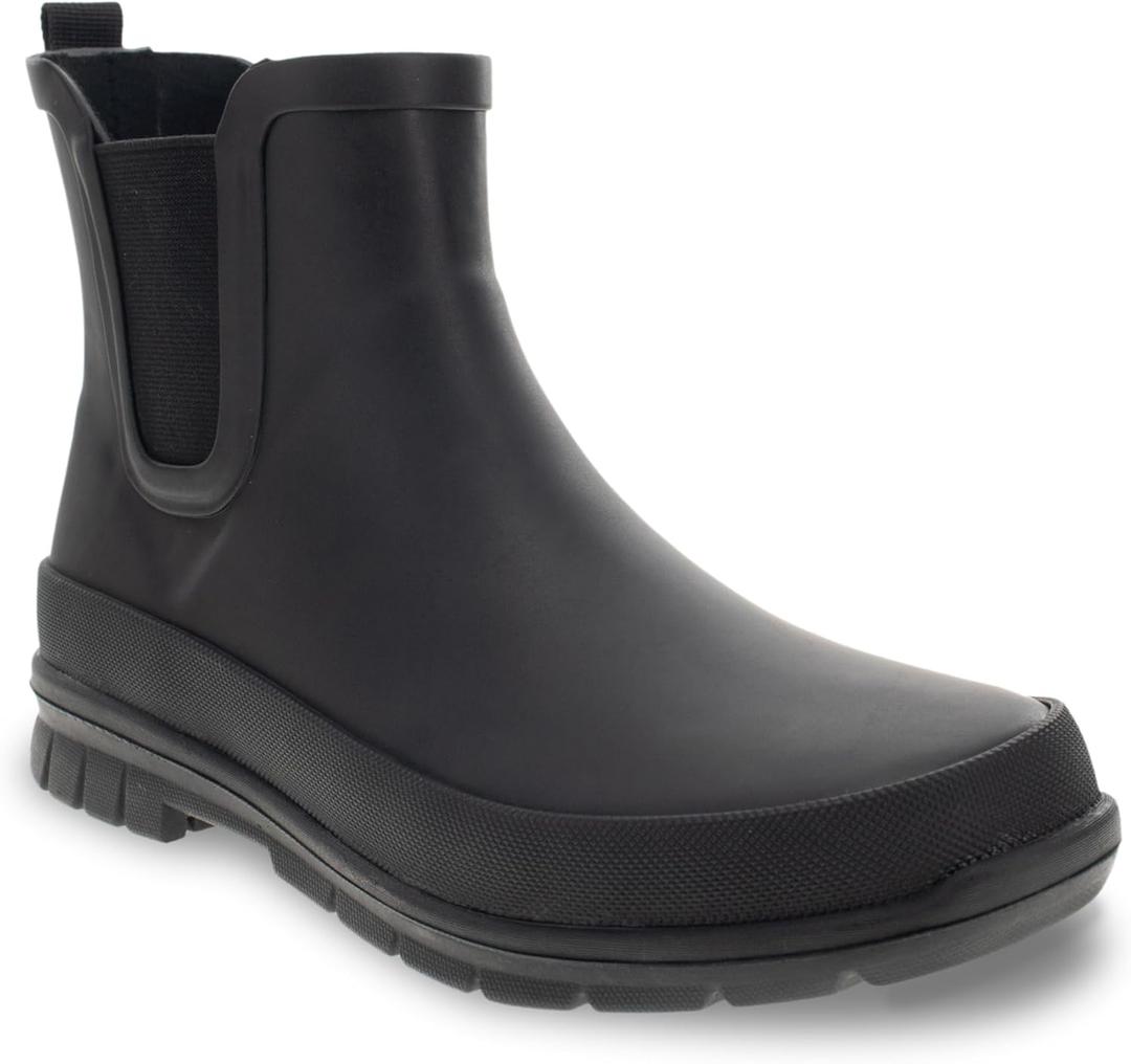 Western Chief Women's Waterproof Chelsea Rain Boot (6, Black)