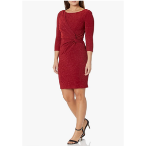 Jessica Howard Womens Mini Knit Lined Casual Long Sleeve Daytime Dress, 22 W