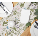 HOSNYE Table Runner Colorful Vintage Herbs and Wild Flowers,Cotton Linen Table Runner Decoration for Kitchen Family Dinner Table Holiday Party Farmhouse Style 13 x 120 Inch